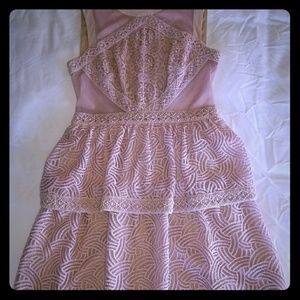 BCBG Max Azria lilac-pink/nude mini dress